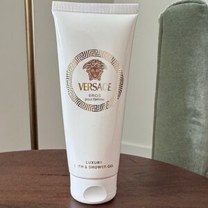 Versace Eros Pour Femme Bath & Shower Gel - White and Gold